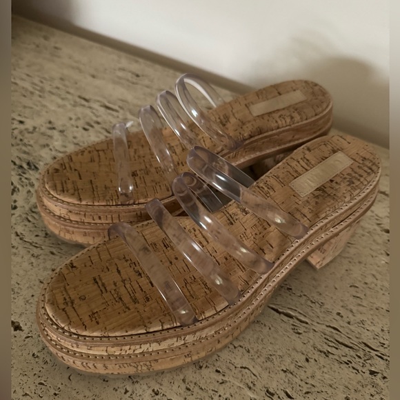 NWOB CULT GAIA Sev Clear Four-Band Platform Sandals - Picture 15 of 17